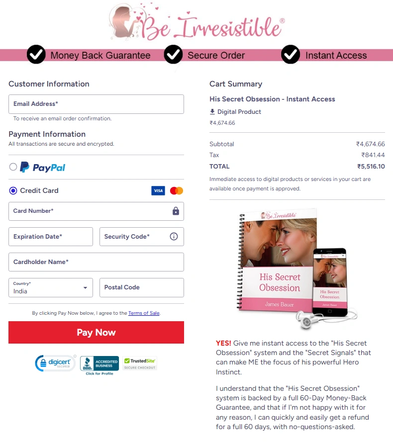 His Secret Obsession price